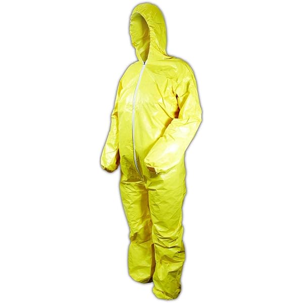 DuPont Tychem QC Coveralls with attached Hood, Serged Seams